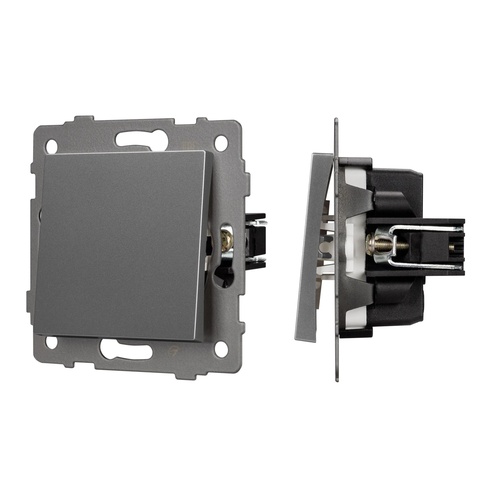 Механизм выключателя одноклавишный перекрёстный SWT-MKX1-PL-GR-V (250V, 10A) (Arlight, -)