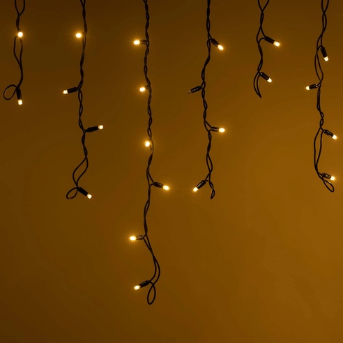 Светодиодная гирлянда ARD-EDGE-PRO-4000x600-BLACK-128LED-MILK-FLASH Warm/Warm (230V, 8W) (Ardecoled, IP65)