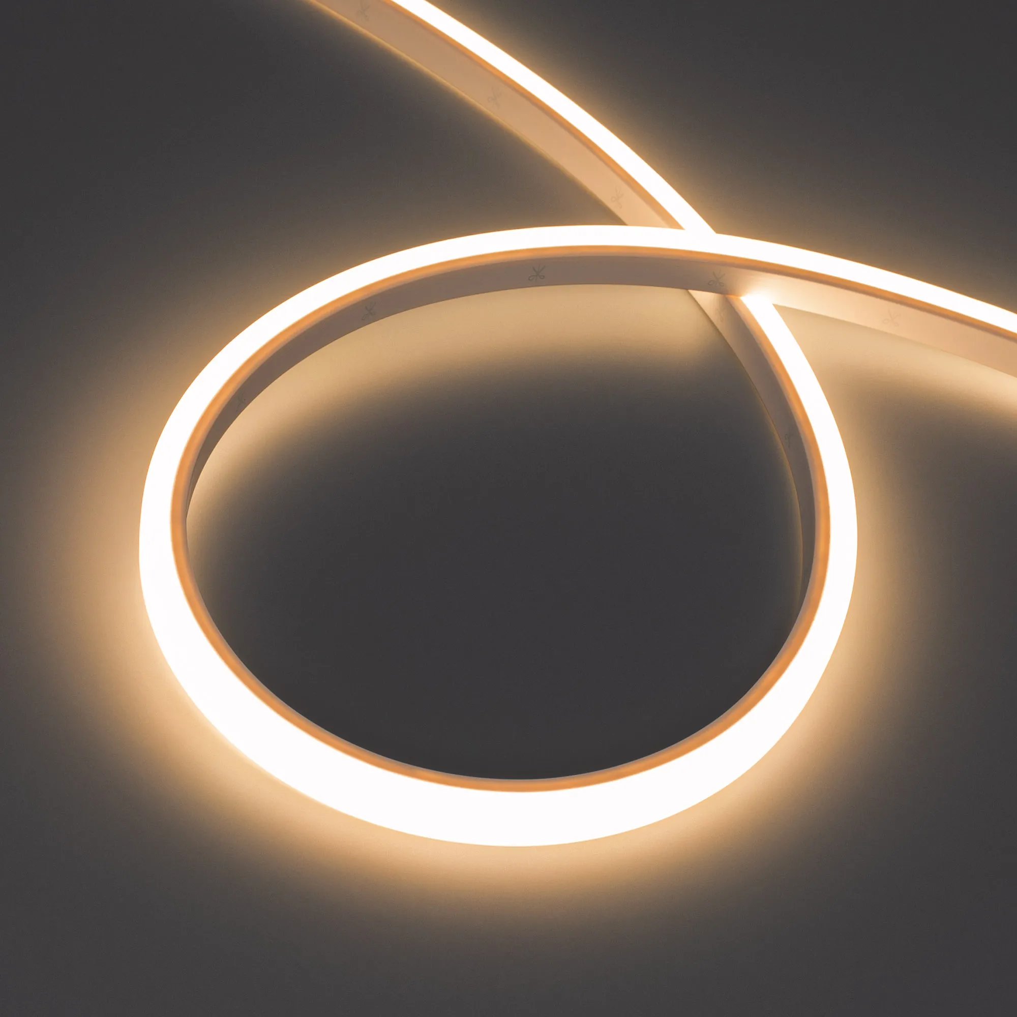 Лента герметичная WAVE-TOP-PU-A144-10x10mm 24V Warm3000 (5 W/m, IP68, 1m, wire x1) (Arlight, Вывод боковой, 3 года) - изображение товара