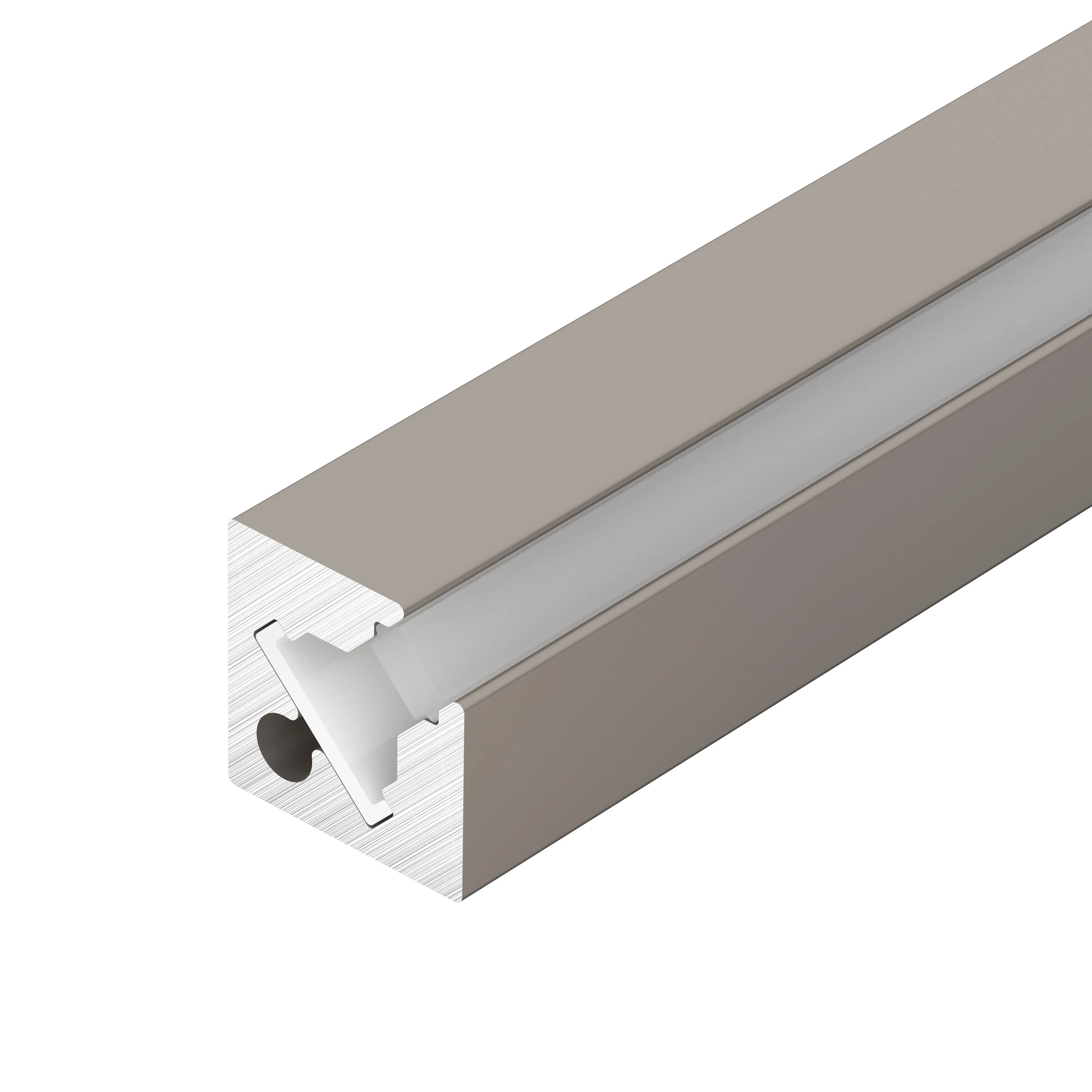 Профиль c экраном SL-KANT-H10-SQUARE-2000 CHAMPAGNE GOLD (Arlight, Алюминий+пластик) - изображение товара