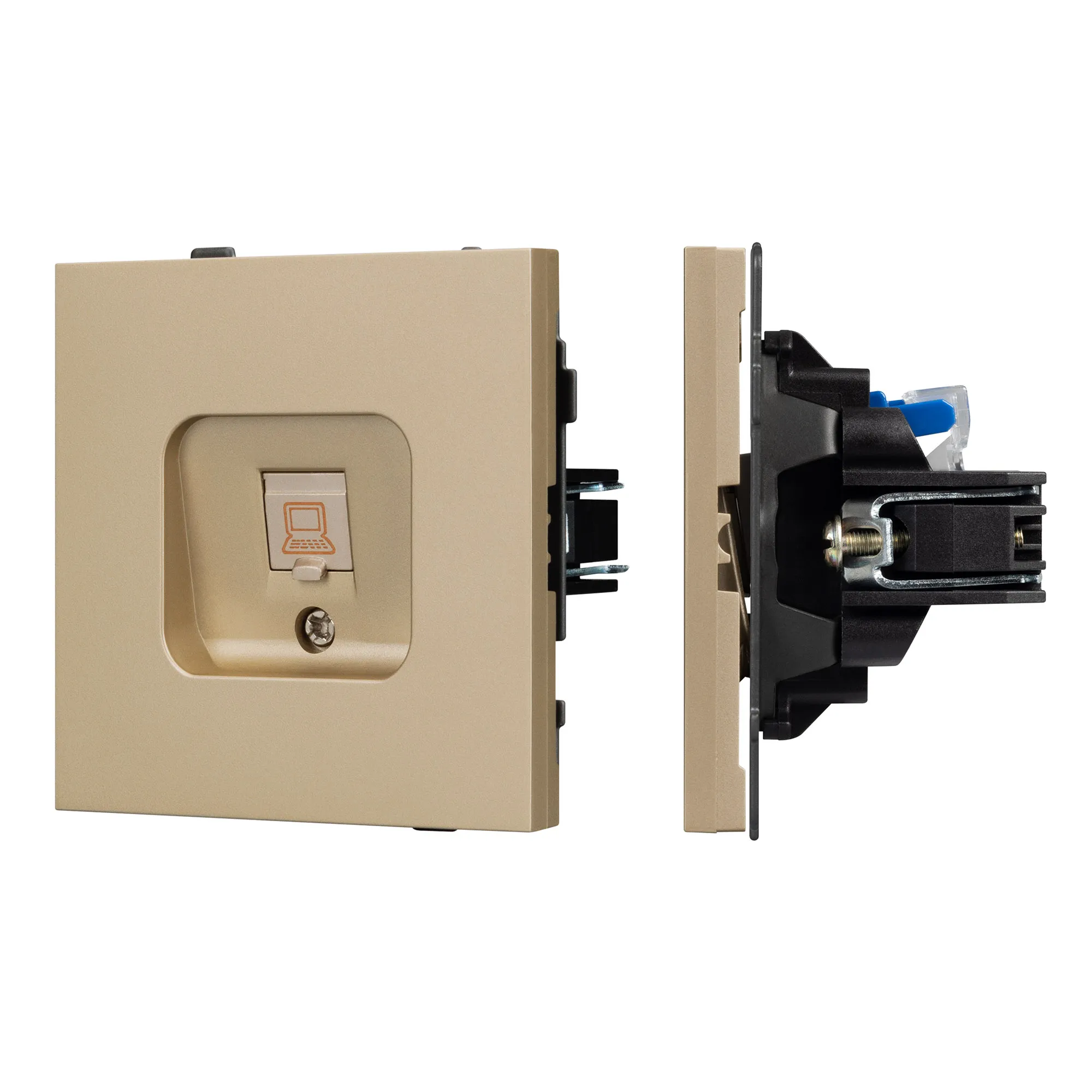 Механизм компьютерной розетки SCT-TENDO-MPC1-SFPL-GD (RJ-45, CAT6) (Arlight, -) - изображение товара